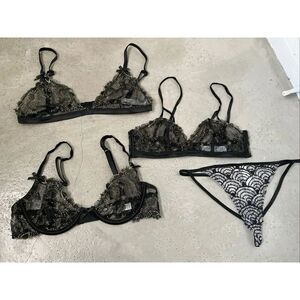 Selia Richwood Lace Bra Gold Moon and Stars Bundle | Black in Small